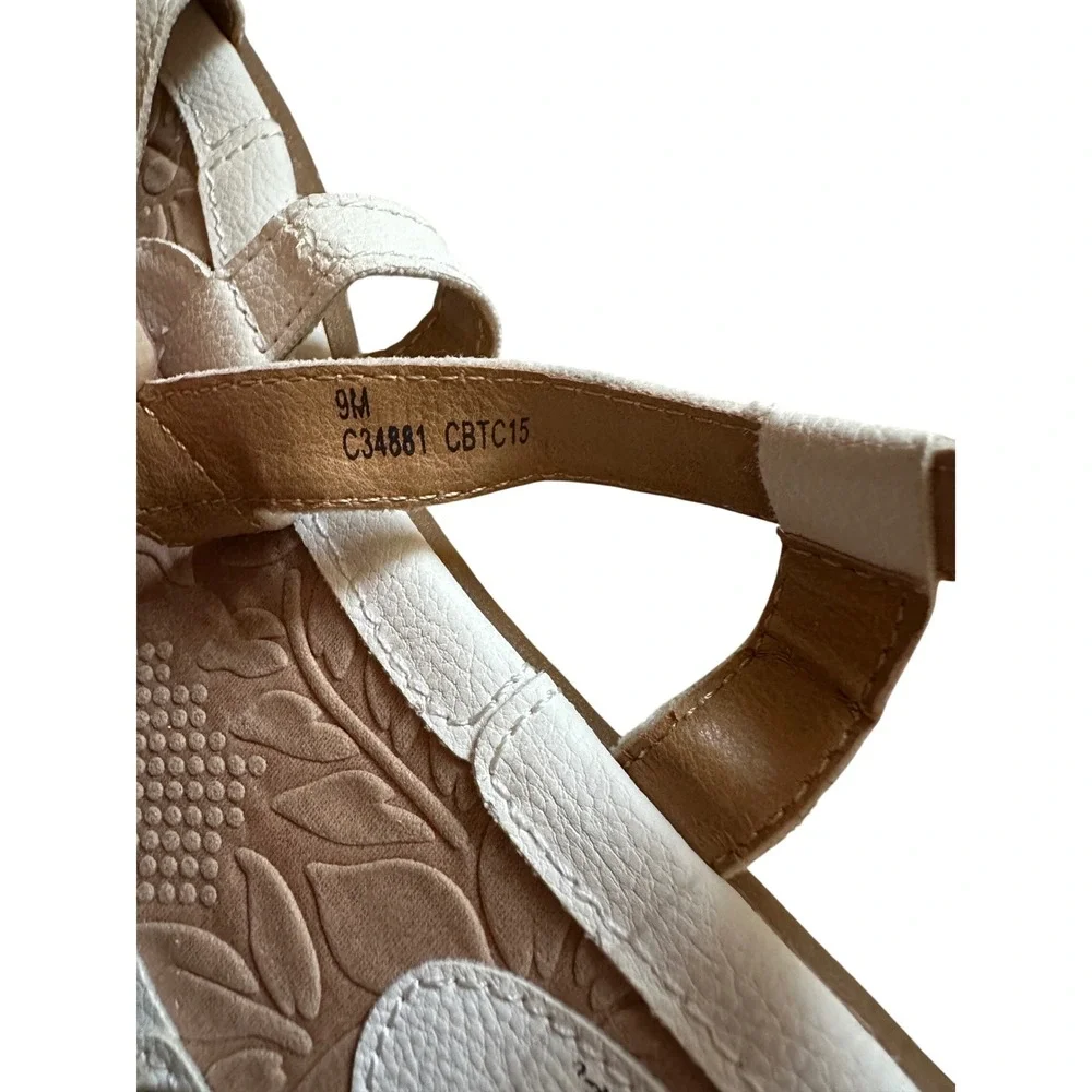 BOC Born Concept Strappy‎ Sandals Comfort Casual Adjustable White 9M